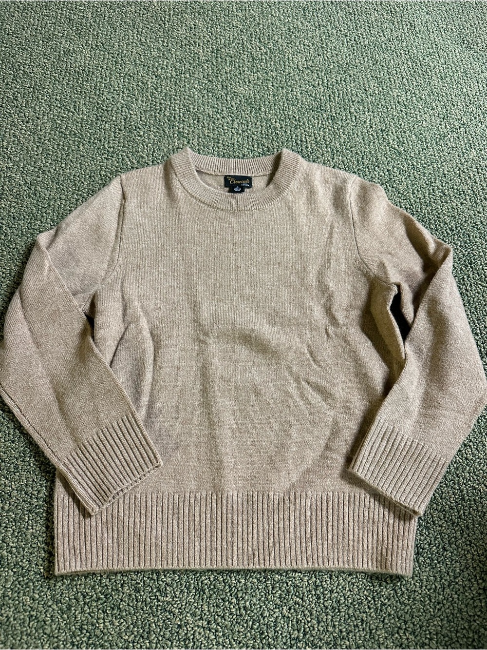 Crewcut Crewneck Sweater in Light Taupe
